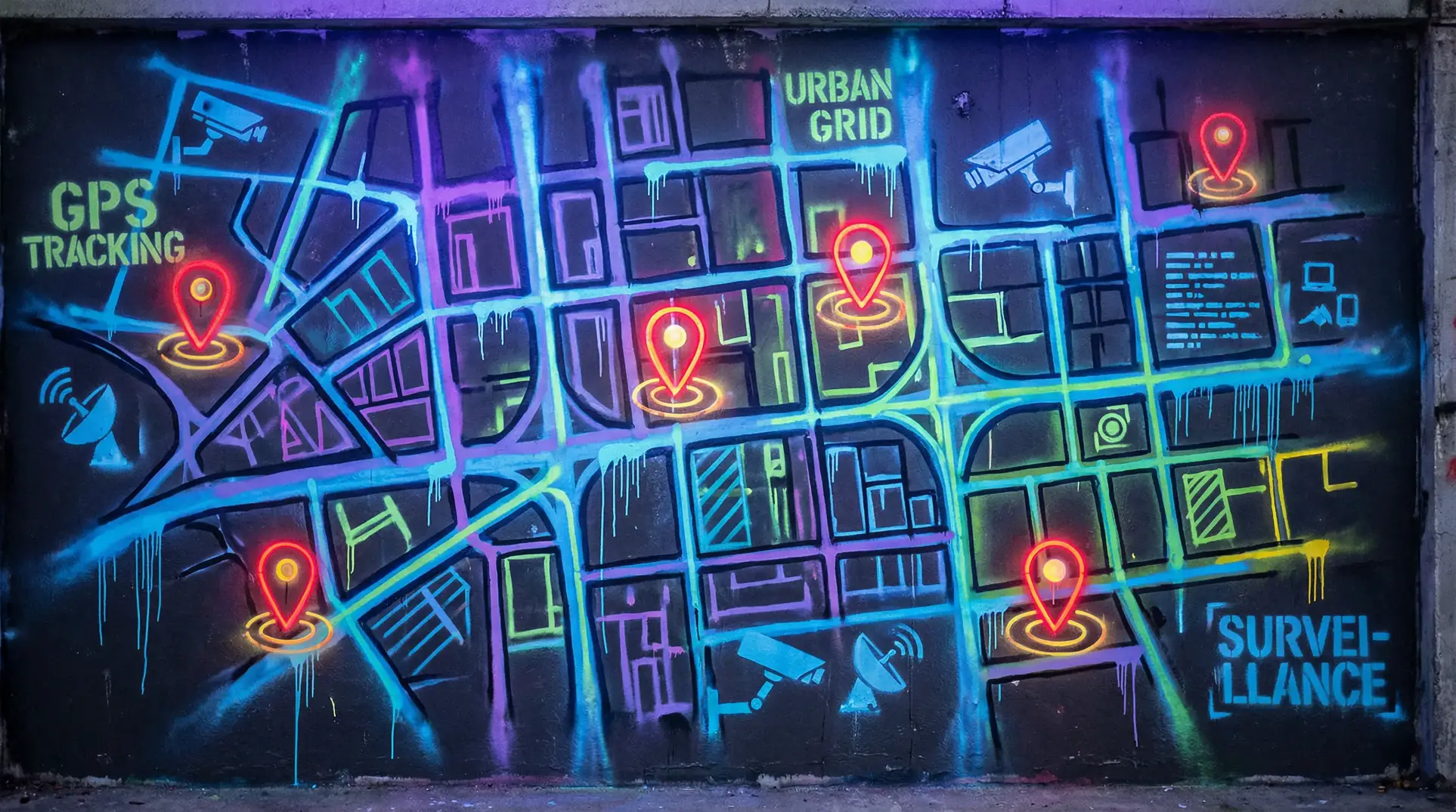蘑菇传媒在线观看 狗仔追踪地图 - 城市涂鸦风格